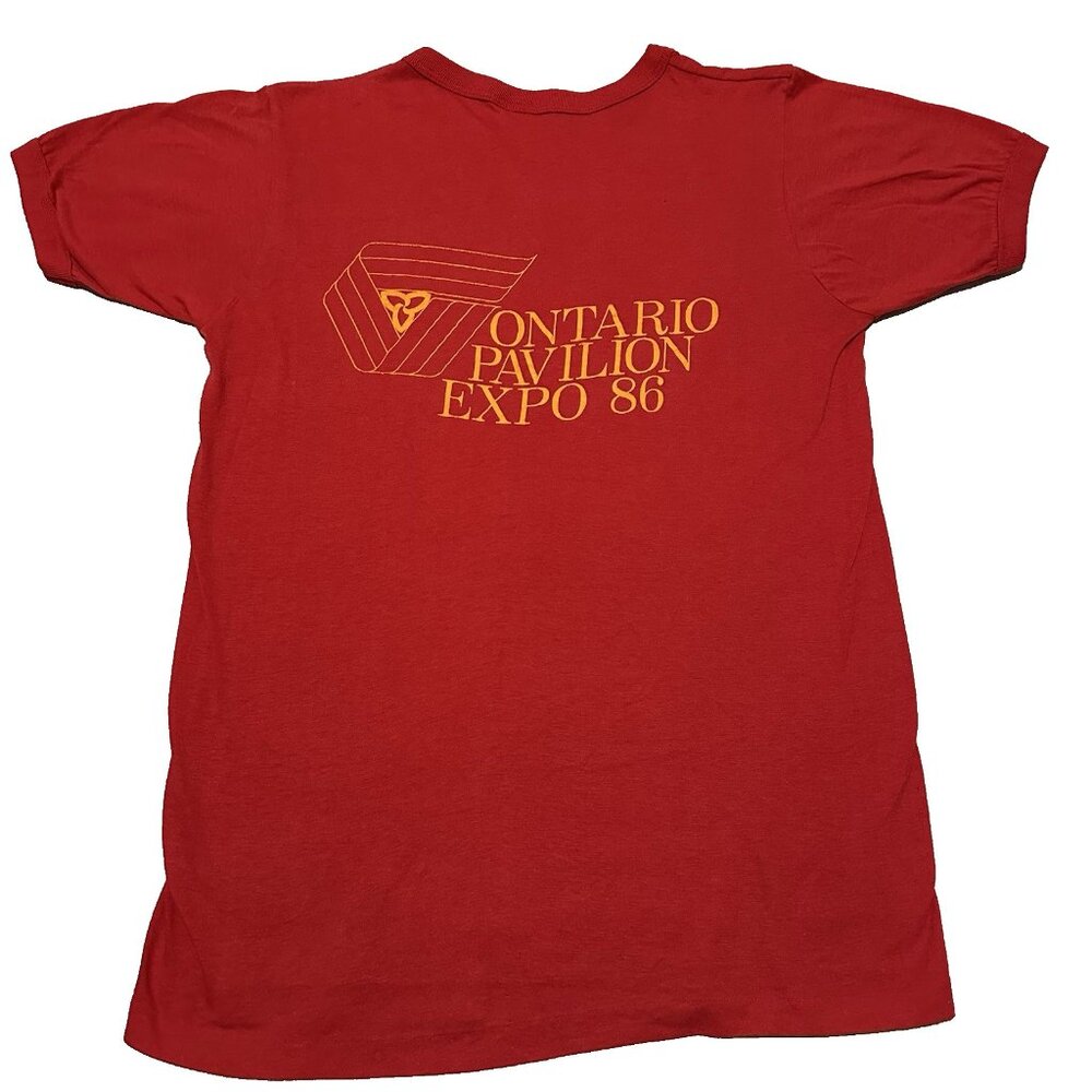 Vintage 1986 Expo 86 Official Princess Diana T Shirt Red Vancouver Unisex Size M